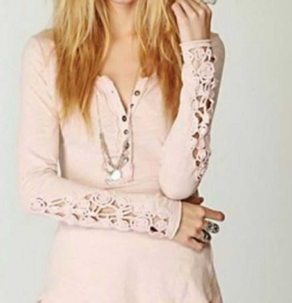 We the Free Crochet Cuff Henley